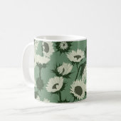 Mug Bois Imprimer Tournesol blanc (Devant gauche)