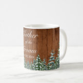Mug Bois neigeux & Forêt Pays Pin Parent Mariage (Devant droit)