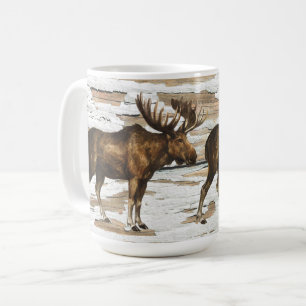 Mug Bois Patiné d'orignal rustique