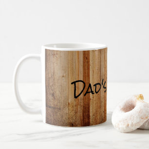 Mug Bois personnalisé rustique pays Brown noir papa