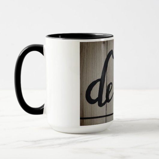 Mug Bois rustique DELISH Word Art (Gauche)