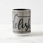 Mug Bois rustique DELISH Word Art (Centre)