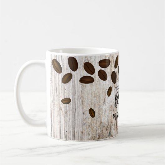 Mug Bois Rustique Le Mariage De Café Mixte Parfait  (Gauche)