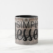Mug bois rustique SIMPLEMENT BÉNÉFICIÉ | (Centre)