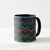 Mug Bois sombre Terre Zigzag Chevron (Devant droit)