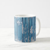 Mug Bois turquoise et marron (Devant droit)