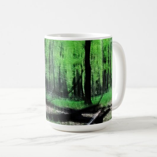 Mug Bois vert luxuriant (Devant droit)