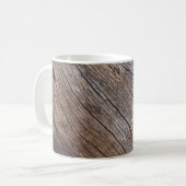 Mug Bois vieilli : Arrière - plan de Texture rustique. (Devant gauche)