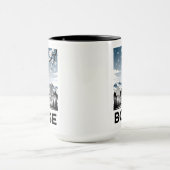 Mug Boise Skyline Black and White Woodcut Winter (Centre)
