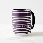 Mug Boisson à rayures violettes (Devant droit)