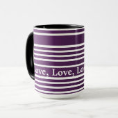 Mug Boisson à rayures violettes (Devant gauche)