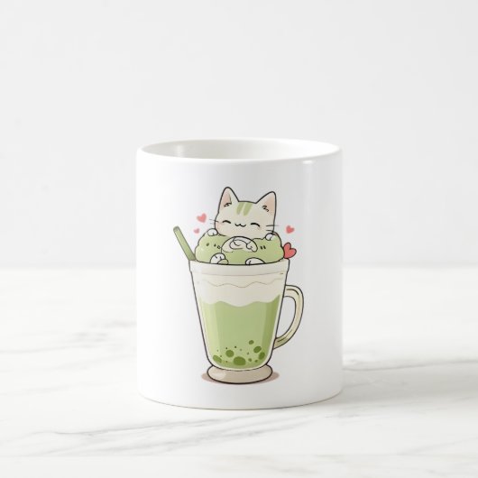 Mug Boisson au matcha au lait et aux perles de tapioca (Centre)