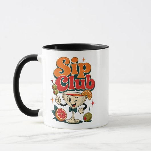 Mug Boisson Club Rétro Cocktail (Gauche)