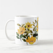 Mug Boisson de café Lover Flower, marguerite jaune (Gauche)