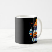 Mug Boisson de citrouille de chien fantôme Bonnet de c (Devant droit)
