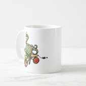 Mug Boisson de pieuvre drôle rétro (Devant gauche)
