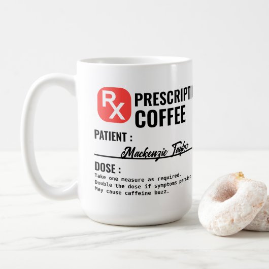 Mug Boisson d'ordonnance sur la nouveauté personnalisé (Avec donut)