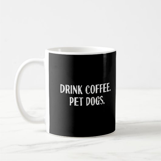 Mug Boisson drôle Café Animal de compagnie Chiens Mign (Gauche)