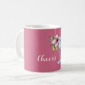 Mug Boisson Fleur d'Hibiscus Rose Tropical (Devant gauche)