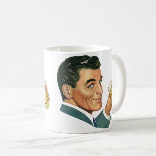 Mug Boissons Cocktails Anciens, Homme Buvant des Boiss (Devant droit)