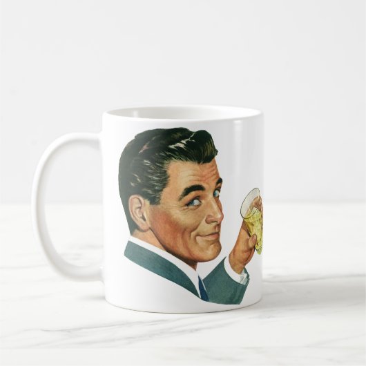 Mug Boissons Cocktails Anciens, Homme Buvant des Boiss (Gauche)