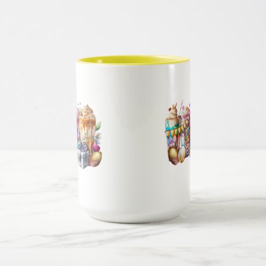 Mug Boissons de café chic Bunny de Pâques (Centre)