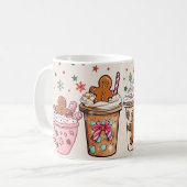 Mug Boissons de fêtes de Noël mignonnes (Devant gauche)