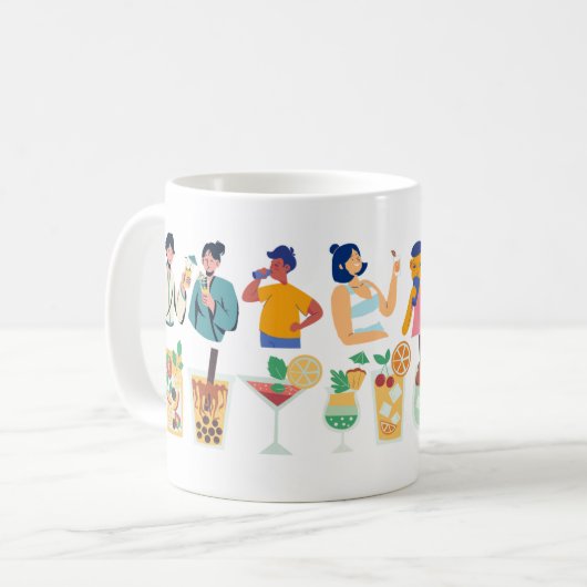 Mug Boissons Froides Douces Les Gens Aiment (Devant gauche)