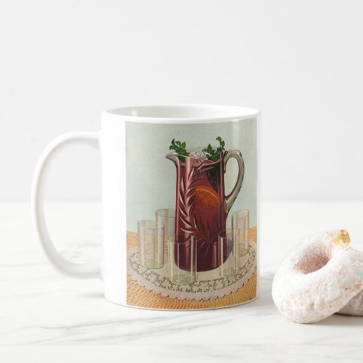 Mug Boissons vintages et boissons, Pitcher de Sangria (Avec donut)
