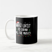 Mug Boit le Plus Probablement Tout le Whisky Noël Boit (Gauche)
