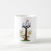Mug Boîte aux lettres avec marguerites et drapeau du c (Centre)