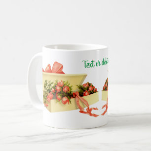 Mug Boîte Cadeau de Roses Personnalisée d'Art Vintage