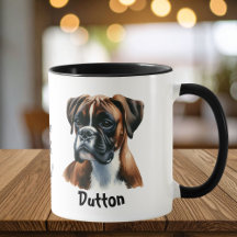 Boîte d'aquarelle Boxer Café Brun Personnaliser