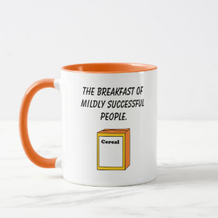 Mug Boîte de céréales rétro dessin animé, petit déjeun