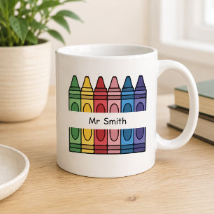 Mug Boîte de crayons colorés pour enseignant divisée p