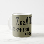 Mug Boîte de Spam de munitions d'AK-47 7.62x39 (Devant gauche)