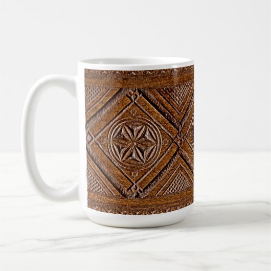 Mug Boîte en bois sculpté russe (Gauche)