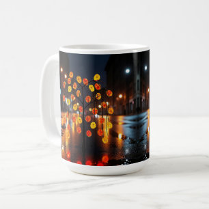 Mug Bokeh de la ville à minuit
