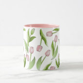 Mug Bol de café à fleur de tulipe rose botanique moder (Centre)
