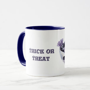 Mug Bol de friandises ou farces et attrapes violet de