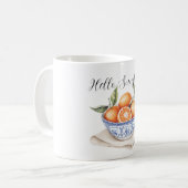 Mug Bol d'oranges Eté sicilien Bonjour Soleil (Devant gauche)
