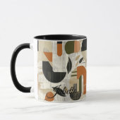 Mug Bold Abstract - Personalized Rustic Earthy (Gauche)