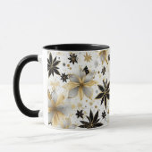 Mug Bold Black and Gold Abstract Floral (Gauche)