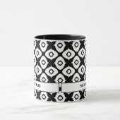 Mug Bold Black and White Symmetrical Arabesque Pattern (Centre)