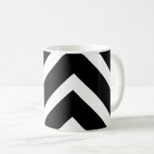 Mug Bold Black White Chevron Geometric Pattern (Devant droit)