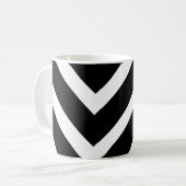 Mug Bold Black White Chevron Geometric Pattern (Devant gauche)