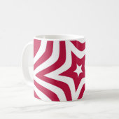 Mug Bold & Bright Red & White Star dans un Motif vecto (Devant gauche)