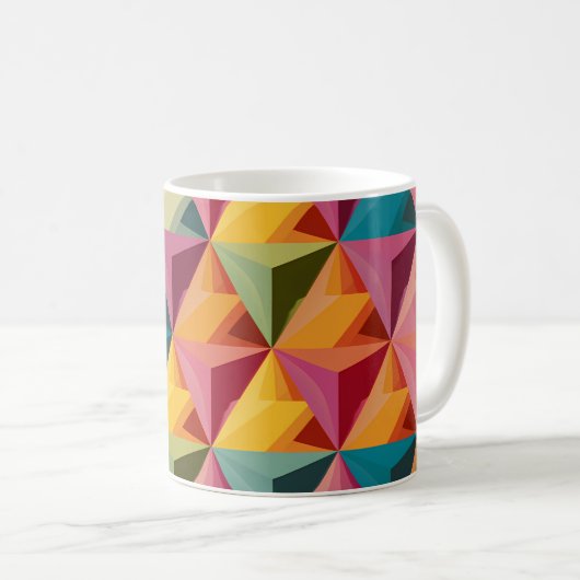 Mug Bold Geometric Triangle Pattern  (Devant droit)