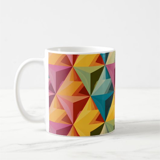Mug Bold Geometric Triangle Pattern (Gauche)