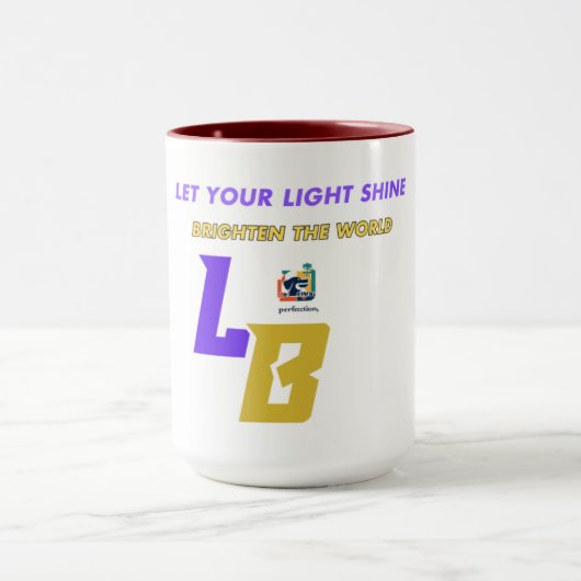 Mug Bold Grandeur | Crimson et Gold Abstrait (Centre)